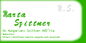 marta szittner business card